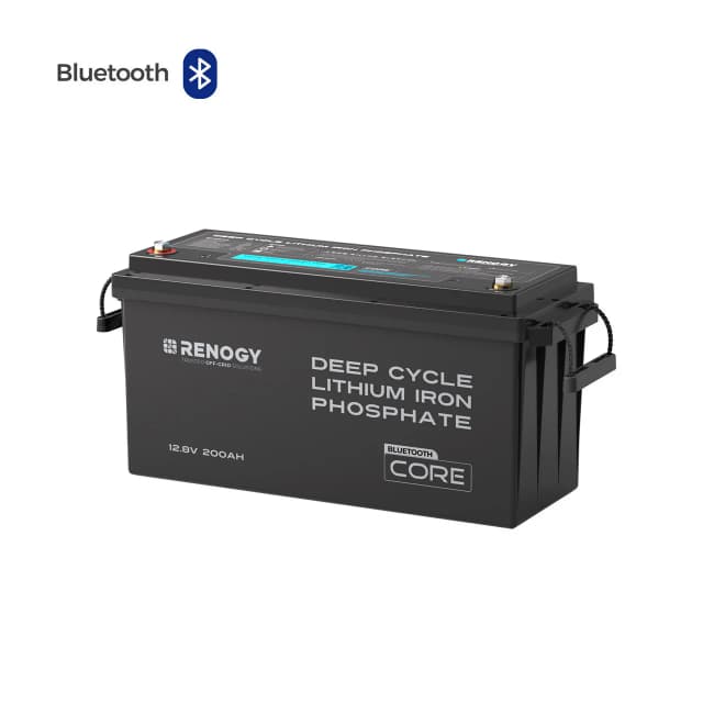 Renogy Core 12V 200Ah Lithium Iron Phosphate Battery with Bluetooth — High-Capacity Smart Storage - battery storage for tiny homes