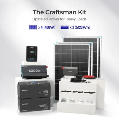 Renogy Workshop Solution (5.12kWh) — Mid-Size Complete System - battery storage for tiny homes