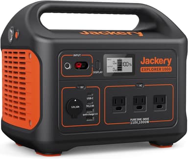 Jackery Explorer 1000 — Quiet Battery Backup - generators for tiny homes
