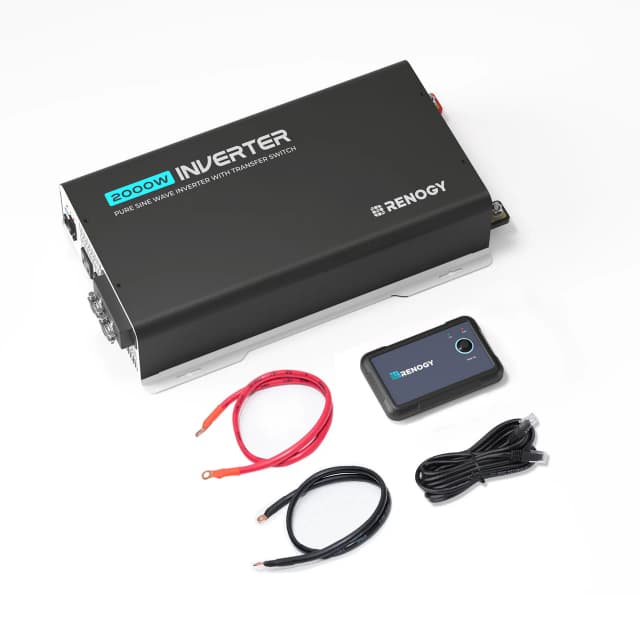 Renogy 2000W 12V Pure Sine Wave Inverter with UPS and Bluetooth — Smart Mid-Power - inverters chargers for tiny homes