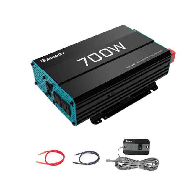 Renogy 700W 12V Pure Sine Wave Inverter — Compact and Reliable - inverters chargers for tiny homes