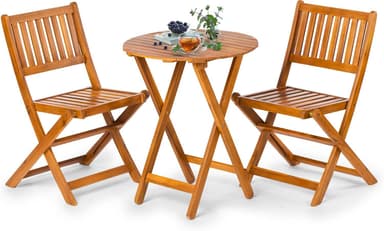 Acacia Wood Folding Bistro Set
