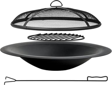 OutVue 35-Inch Steel Fire Pit Bowl — Simple Outdoor Heat - outdoor living for tiny homes