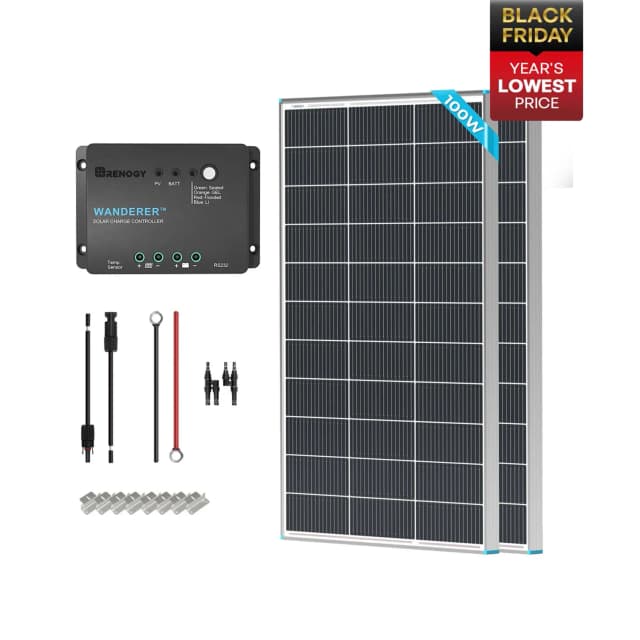 Renogy Starter RV Kit N-Type 200W — Small Off-Grid Systems - solar kits for tiny homes