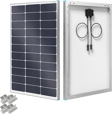 Renogy 100W 12V Monocrystalline Solar Starter Kit with Rover MPPT