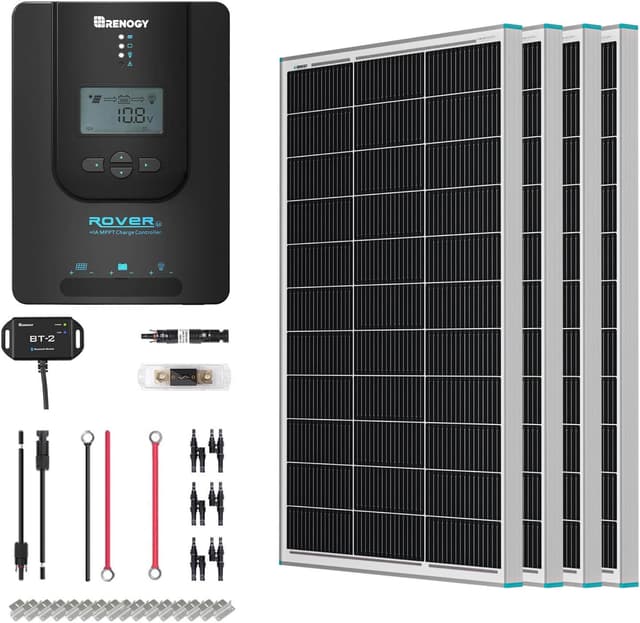 Renogy Premium 400W 12V Solar Kit — New Version Cabin Path - solar kits for tiny homes