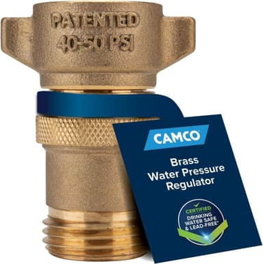 Camco Brass Water Pressure Regulator — Protect Plumbing - water systems for tiny homes