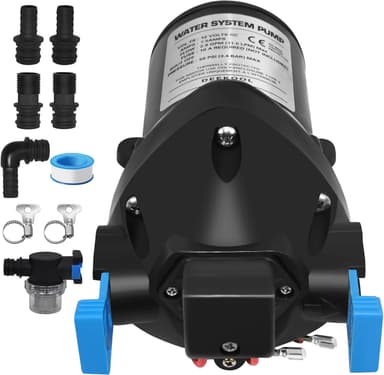 FloJet Triplex 12V Pump — Quiet Water Delivery - water systems for tiny homes