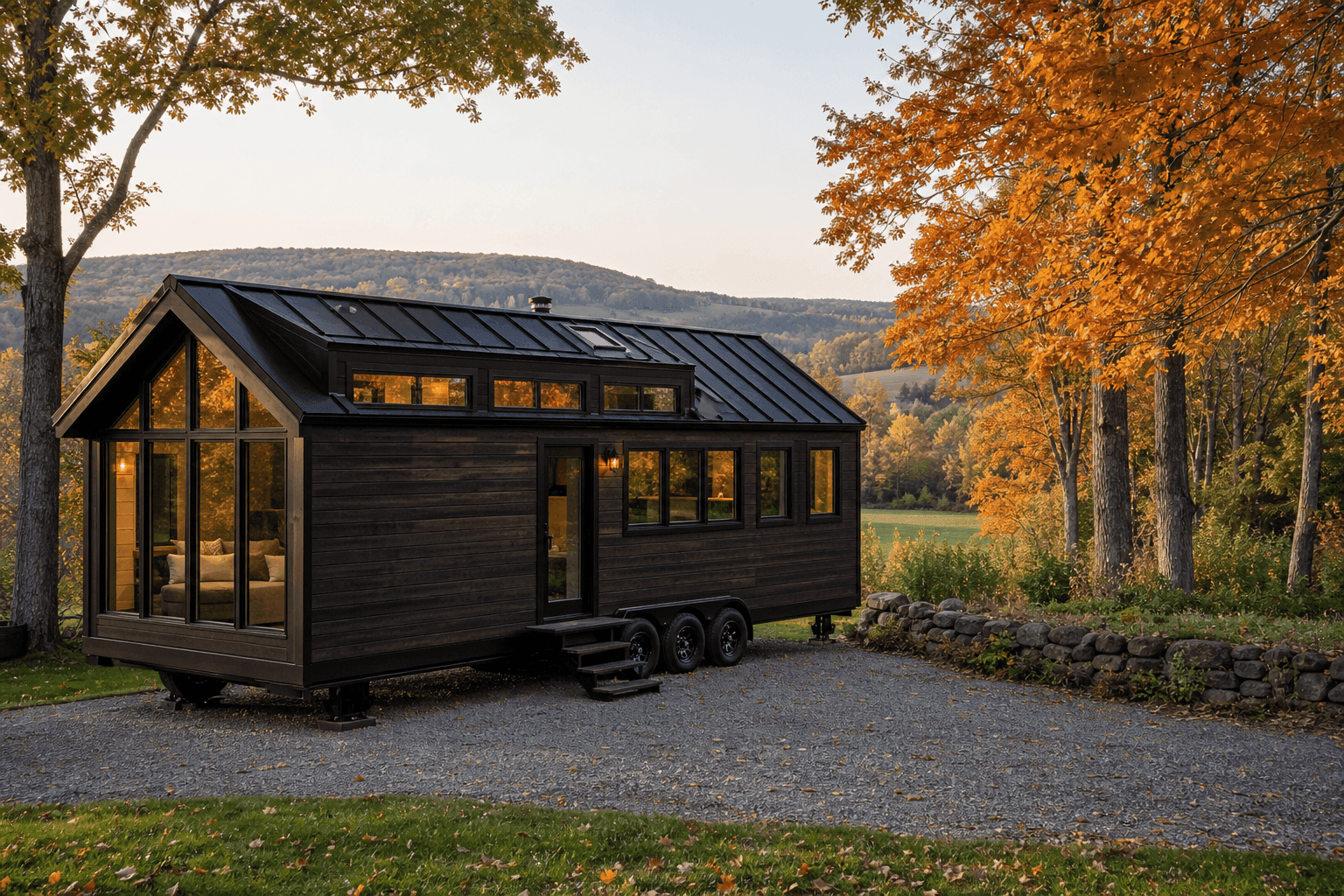 Custom 8x20 Four-Season Tiny House with Cedar Shake Siding in North Windham, CT