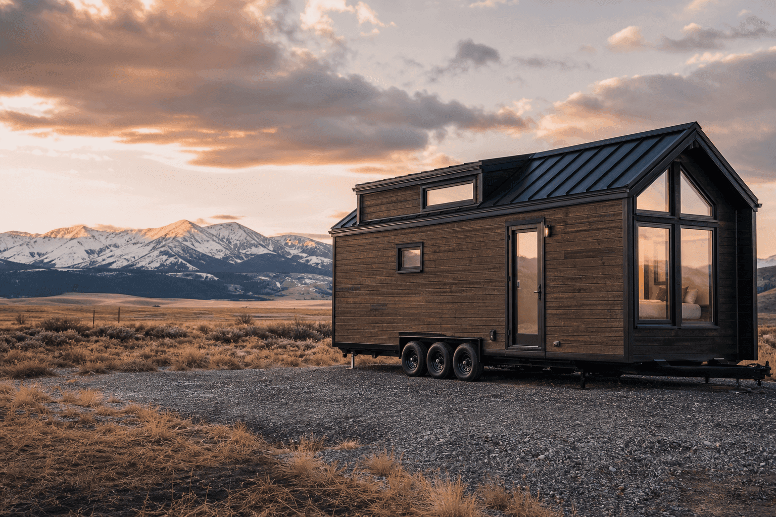 Custom 28 ft Deckover Tiny House on Wheels in Red Lodge, MT