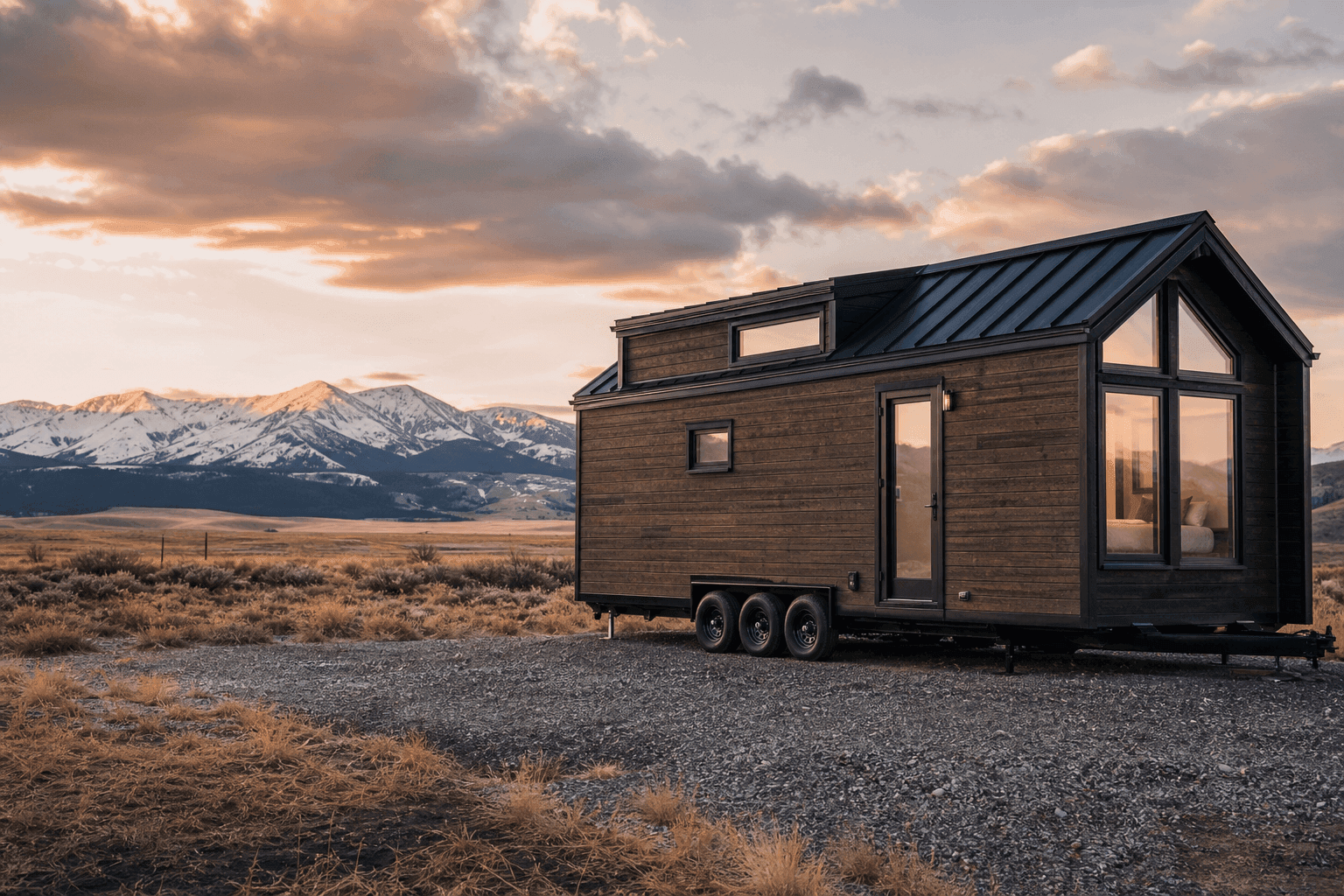 Custom 28 ft Deckover Tiny House on Wheels in Red Lodge, MT
