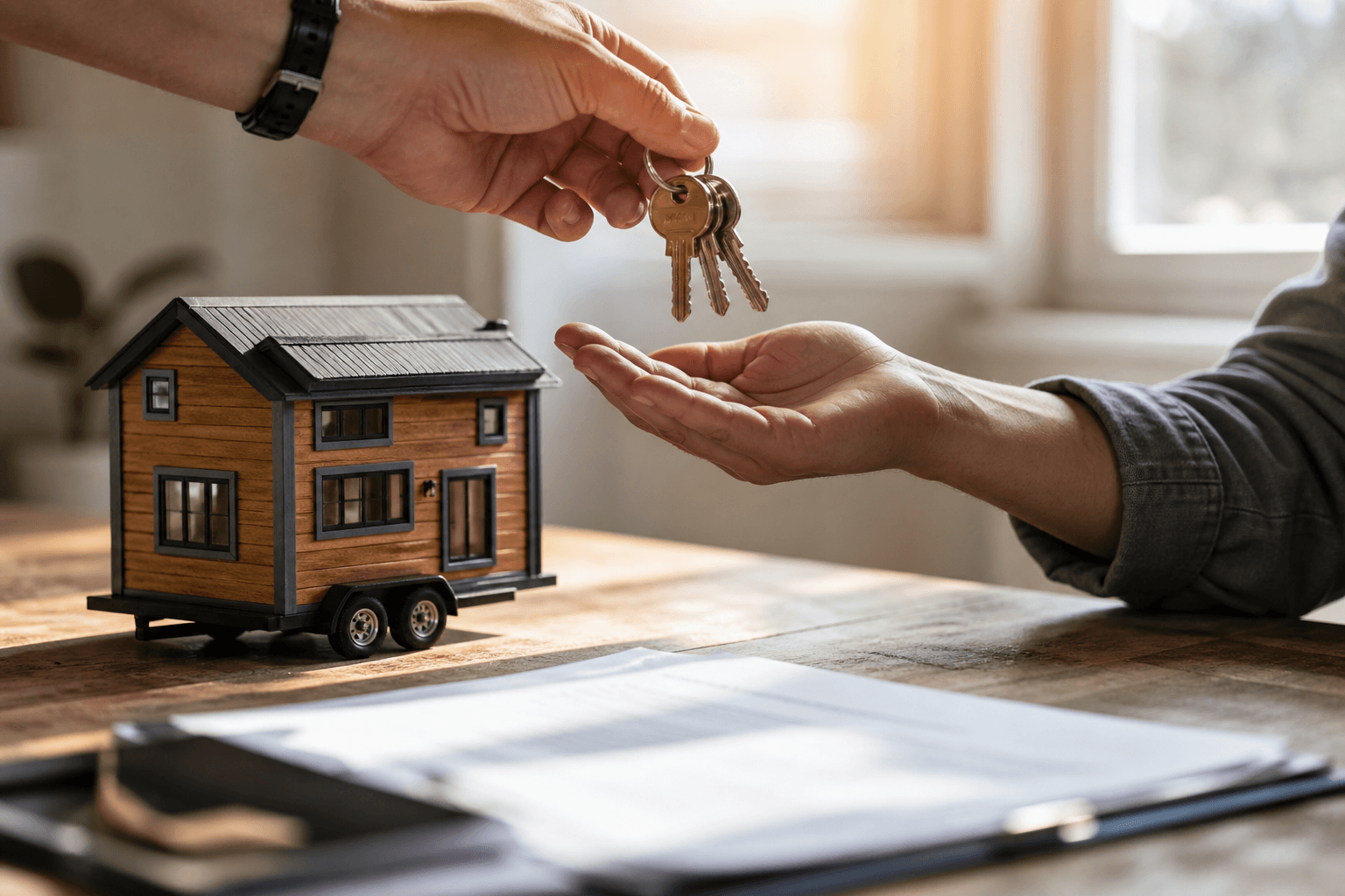 Tiny house title and registration documents for ownership transfer