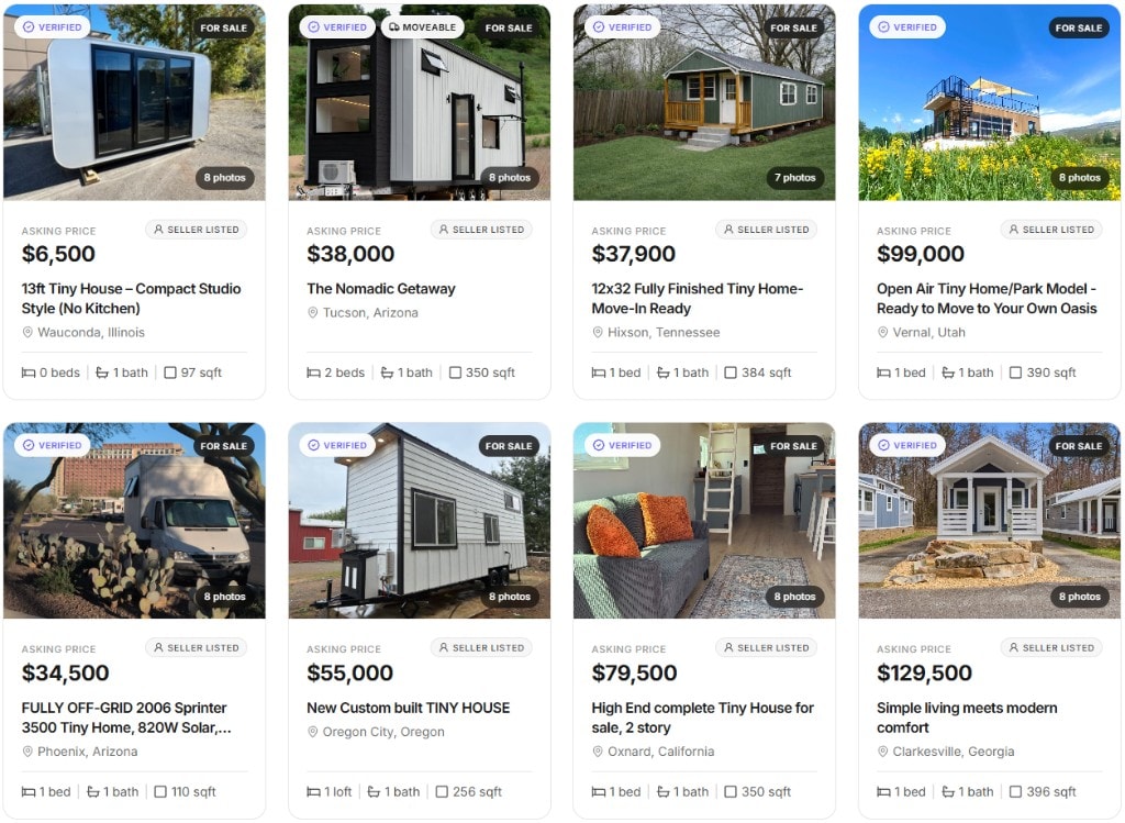 Browse verified tiny house listings on littlehousesforsale.com