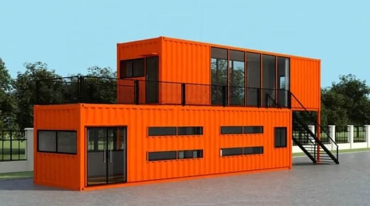 Storm Proof Container Home 2 Story 4 Steel Containers 40ft. Great For Flood Area