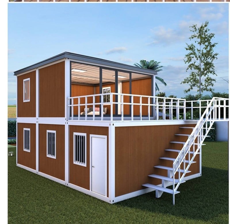5 Container Home 8ftx20ft Each. 2 Story With Balcony.