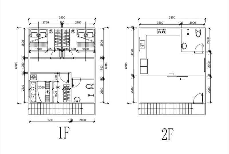 5 Container Home 8ftx20ft Each. 2 Story With Balcony. - Image 4