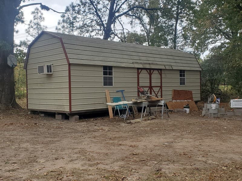 Finished 12x32 Portable Building Tiny House with full loft