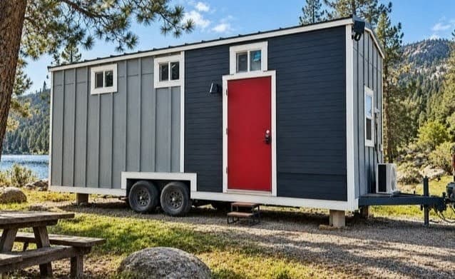 9 x 24 TINY HOUSE PROFESSIONALLY BUILT FULL KITCHEN APPLIANCES WASHER DRYER A INCLUDED