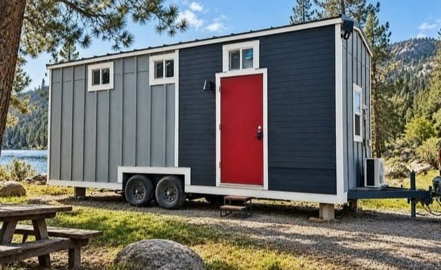 9 x 24 TINY HOUSE PROFESSIONALLY BUILT FULL KITCHEN APPLIANCES WASHER DRYER A INCLUDED