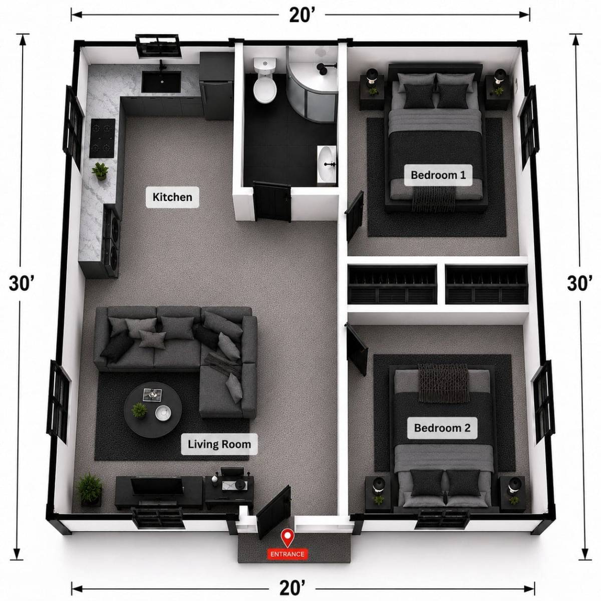 3 Bedroom 2 story tiny home - Image 2