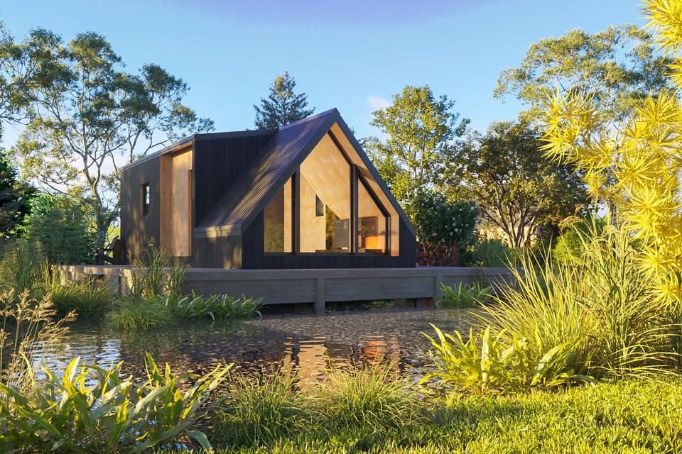 Luna Modern A-Frame Cabin Model