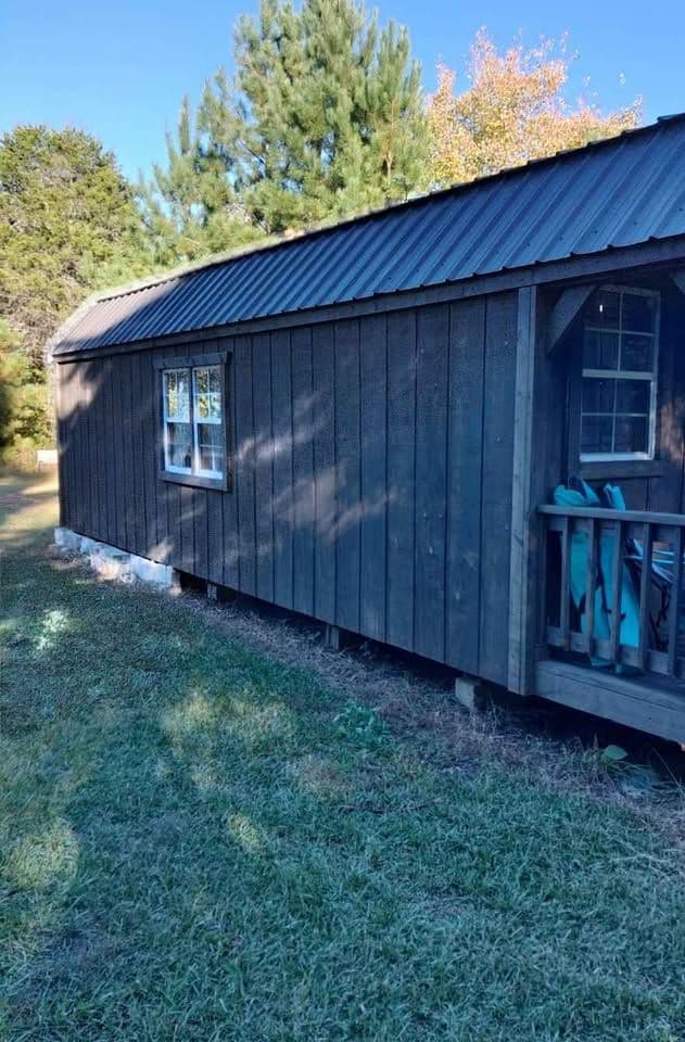 Rustic 12x32 Tiny Cabin with 2 Lofts by Testing