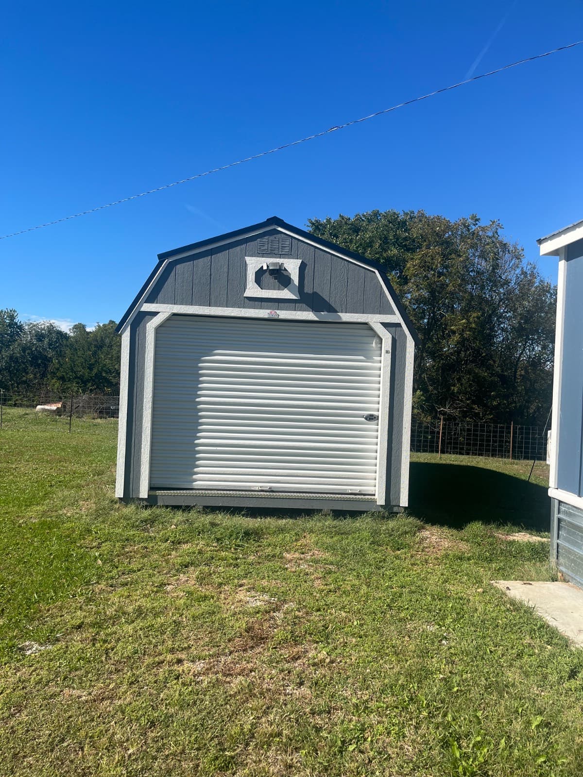400 SF Lancaster Log Cabin Park Model and 12x28 Derksen Storage Shed - Image 2