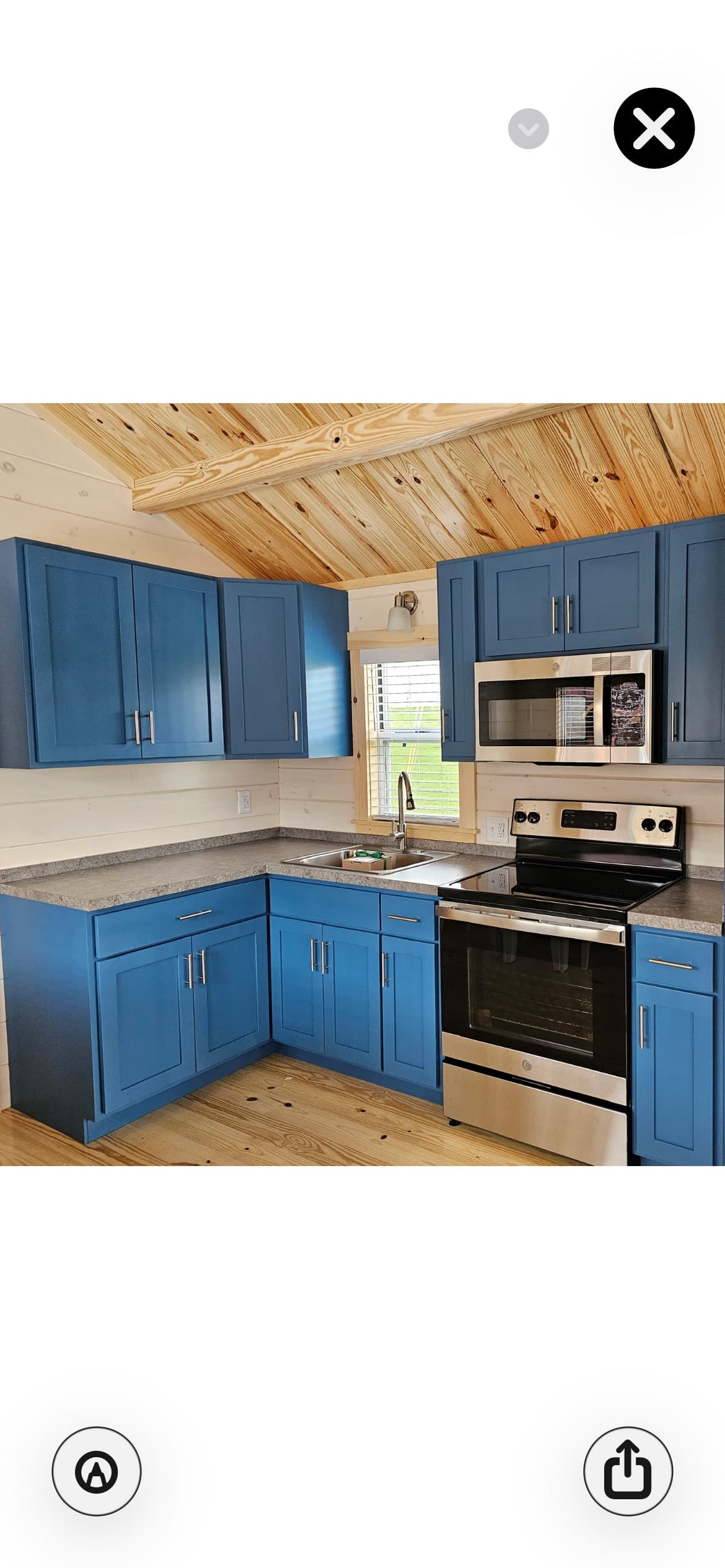 400 SF Lancaster Log Cabin Park Model and 12x28 Derksen Storage Shed - Image 5