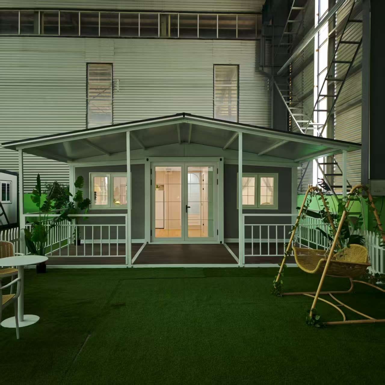 A 2-bedroom, 1-living-room cozy home in a 20-foot garden-style design