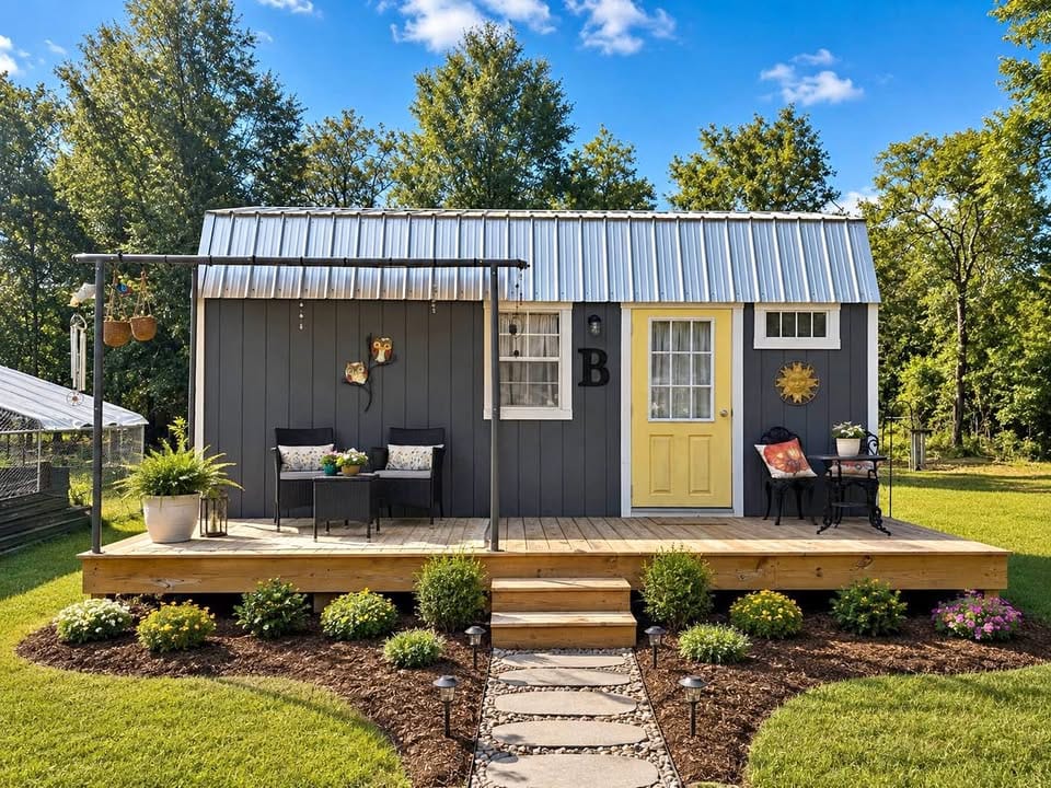 Custom Barn-Style Tiny Home – 12x20, Move-In Ready