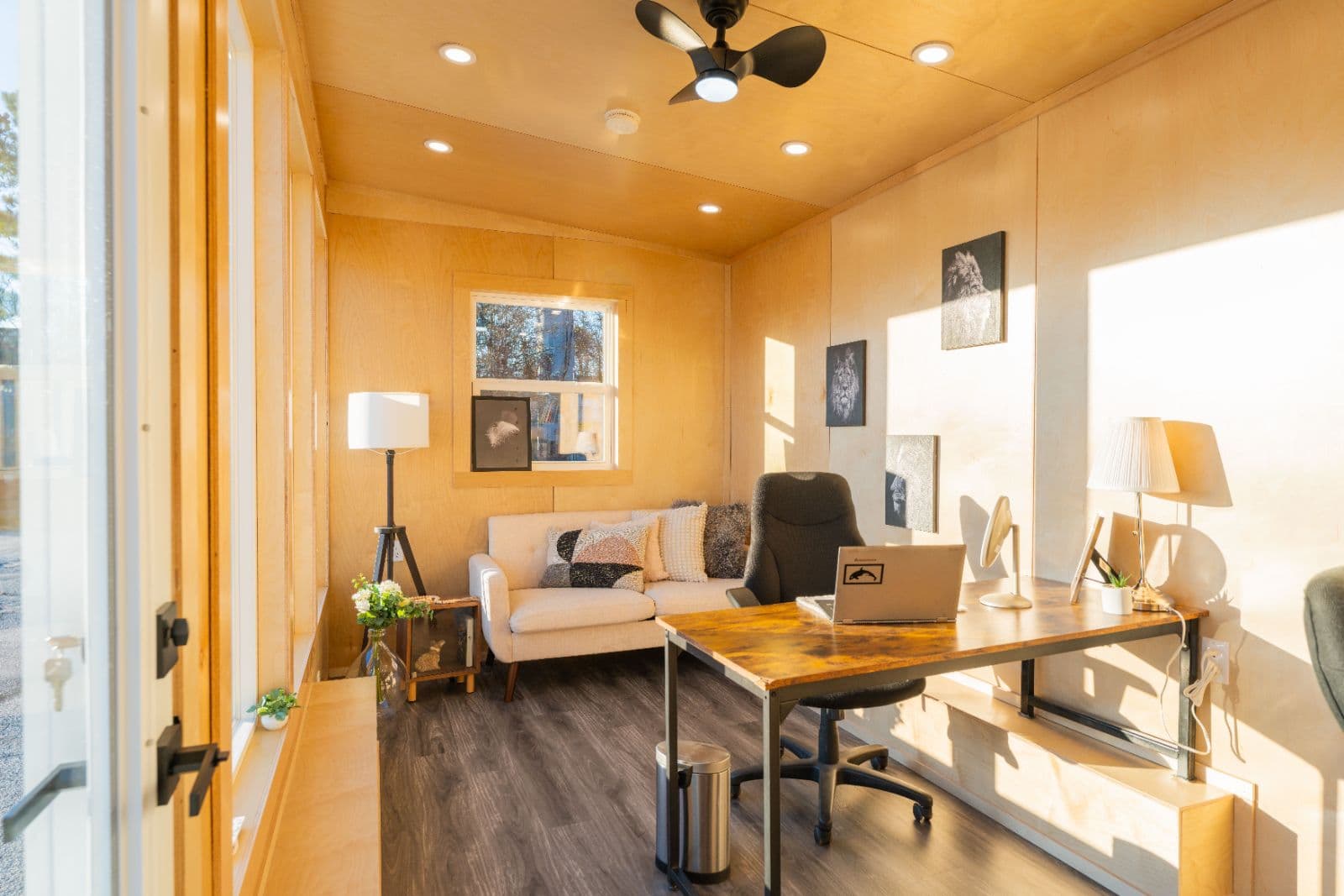 16ft Backyard Office with Panoramic Windows, Natural Wood Interior, and Modern Upgrades - Image 5