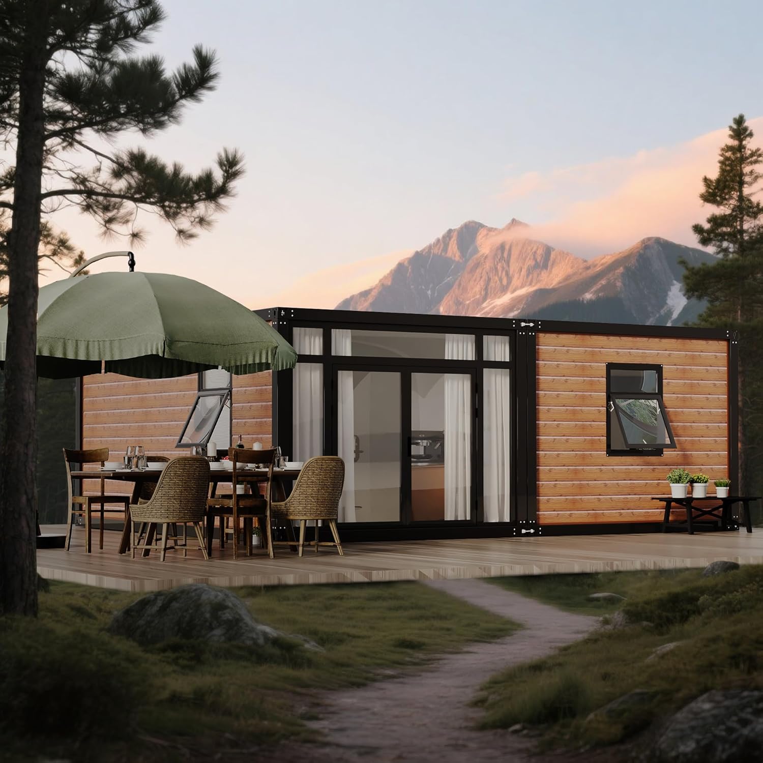 Expandable Tiny House (369 sq ft) – 2 Bedroom, 1 Bath with Full Kitchen