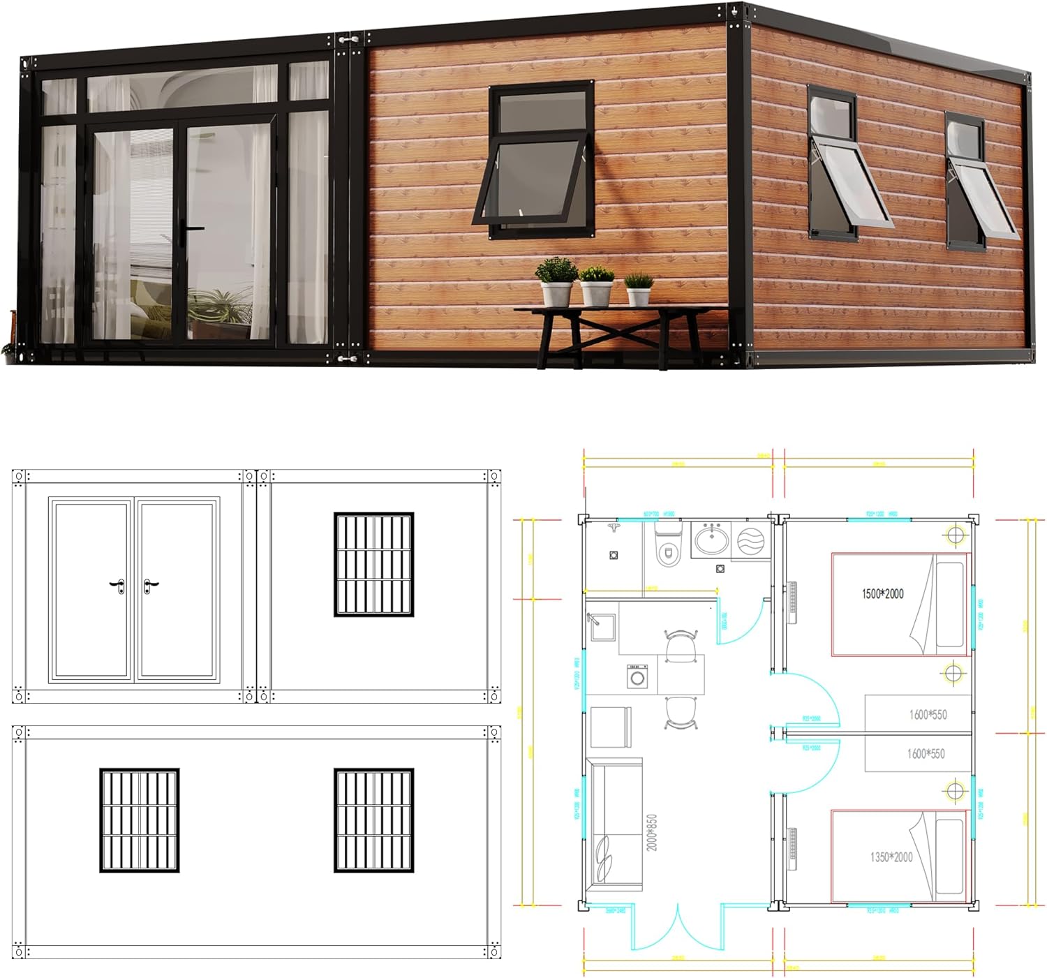 Expandable Tiny House (369 sq ft) – 2 Bedroom, 1 Bath with Full Kitchen - Image 3