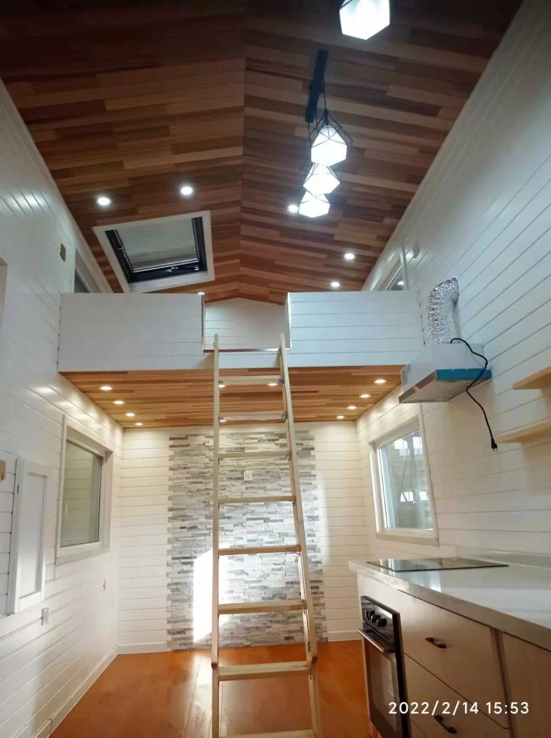 Modern Tiny House on Wheels – Cedar & Black Metal Exterior with Large Windows - Image 3