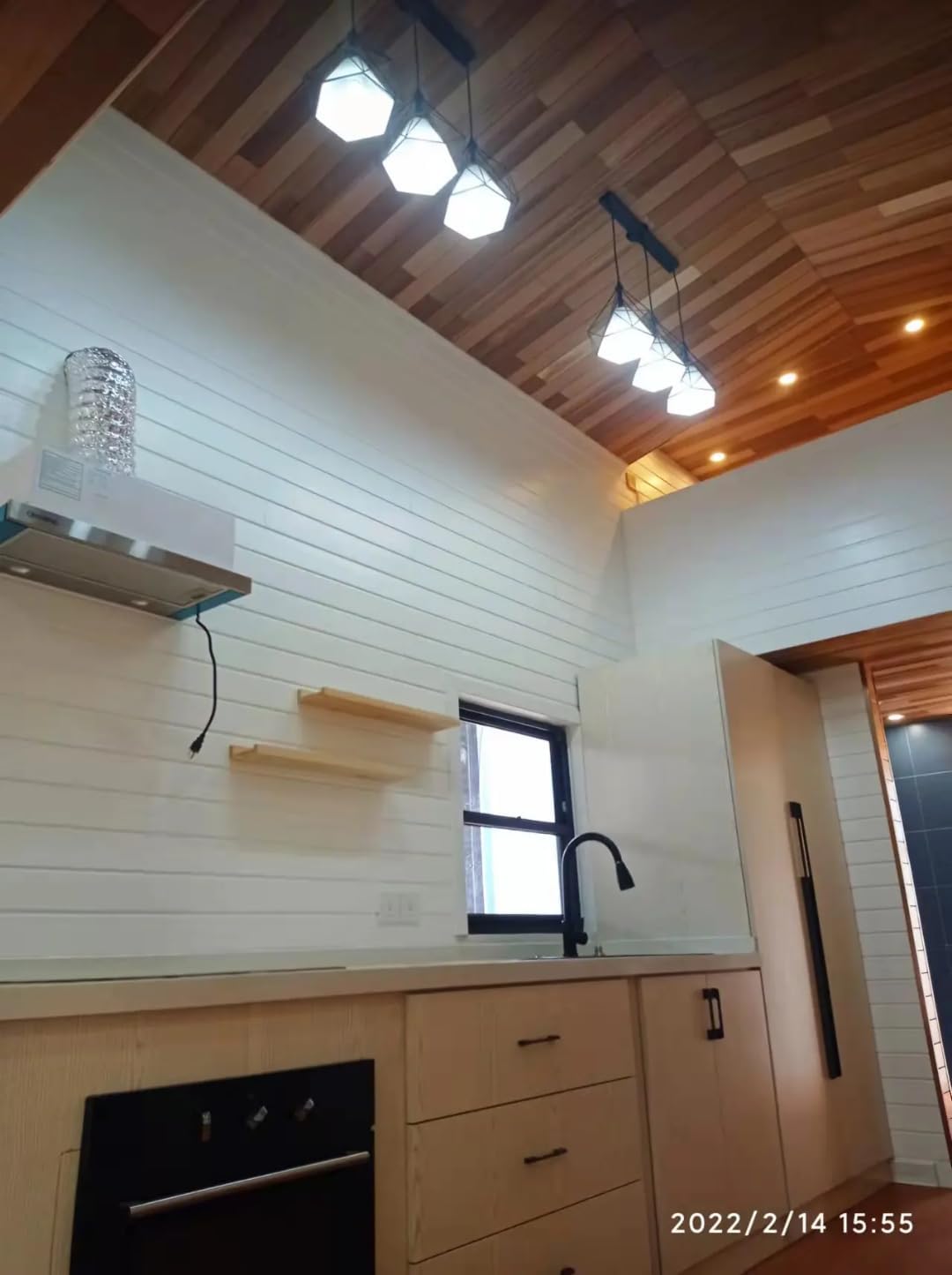 Modern Tiny House on Wheels – Cedar & Black Metal Exterior with Large Windows - Image 4