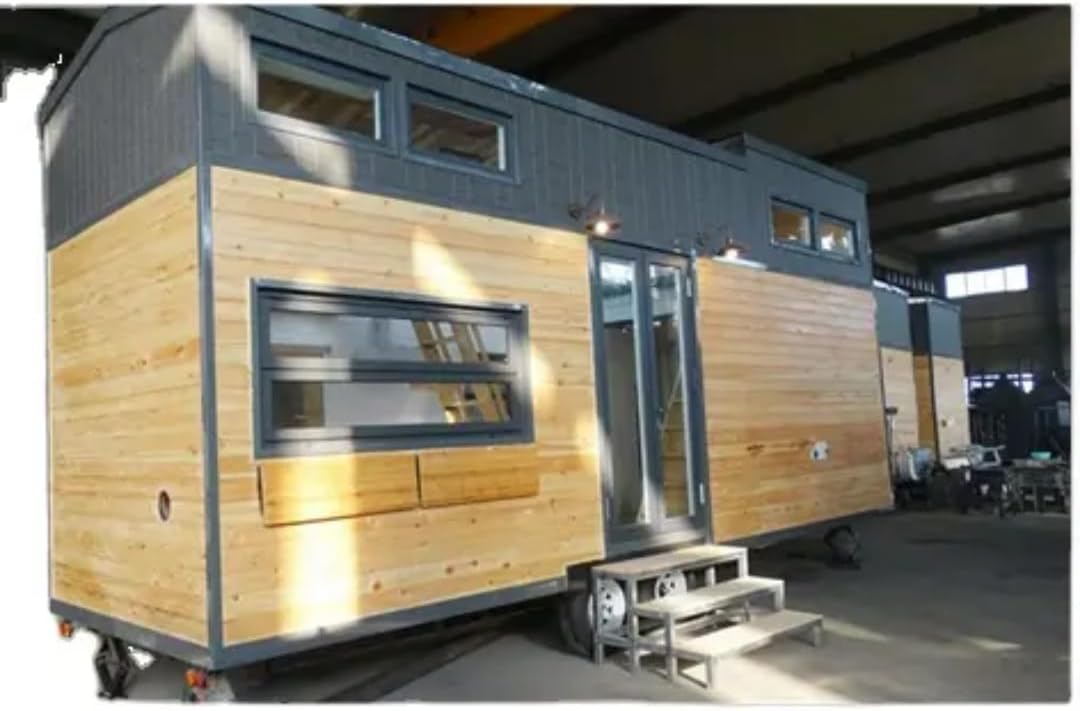 Modern Tiny House on Wheels – Cedar & Black Metal Exterior with Large Windows - Image 5