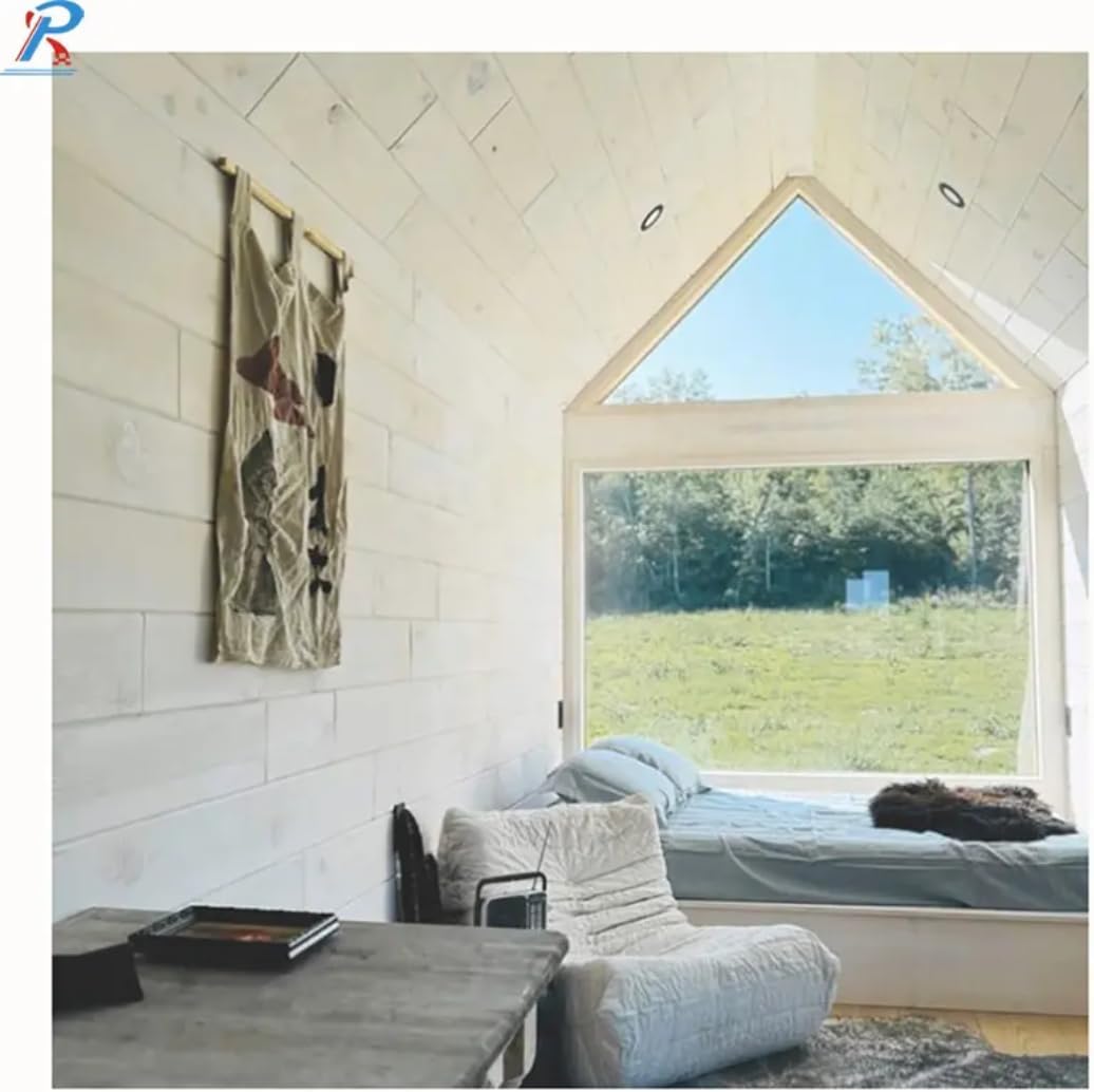 Industrial-Modern Container Tiny Home on Wheels – Gray Metal with Cedar Accents & Large Windows - Image 2
