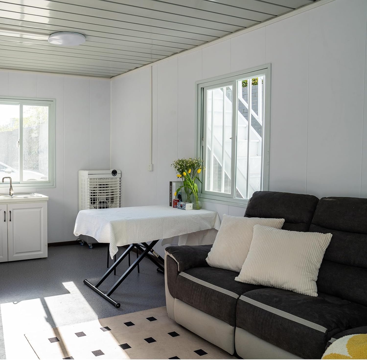 Modern Container Home with Rooftop Patio – 180 Sq Ft Modular Tiny House with Balcony & Easy Assembly - Image 2