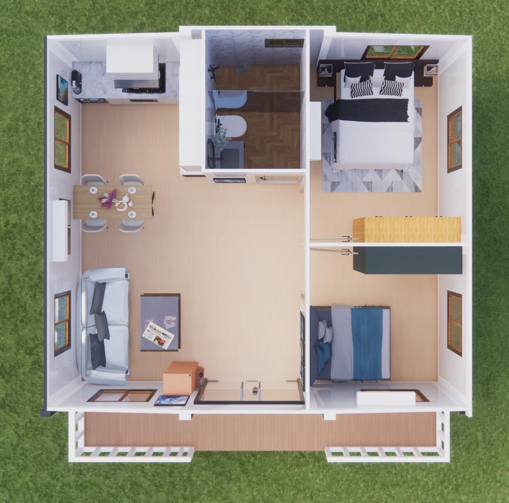 Tiny Home (200 sq ft) – 2 Bedroom Fully Furnished with Appliances & Smart Features - Image 6