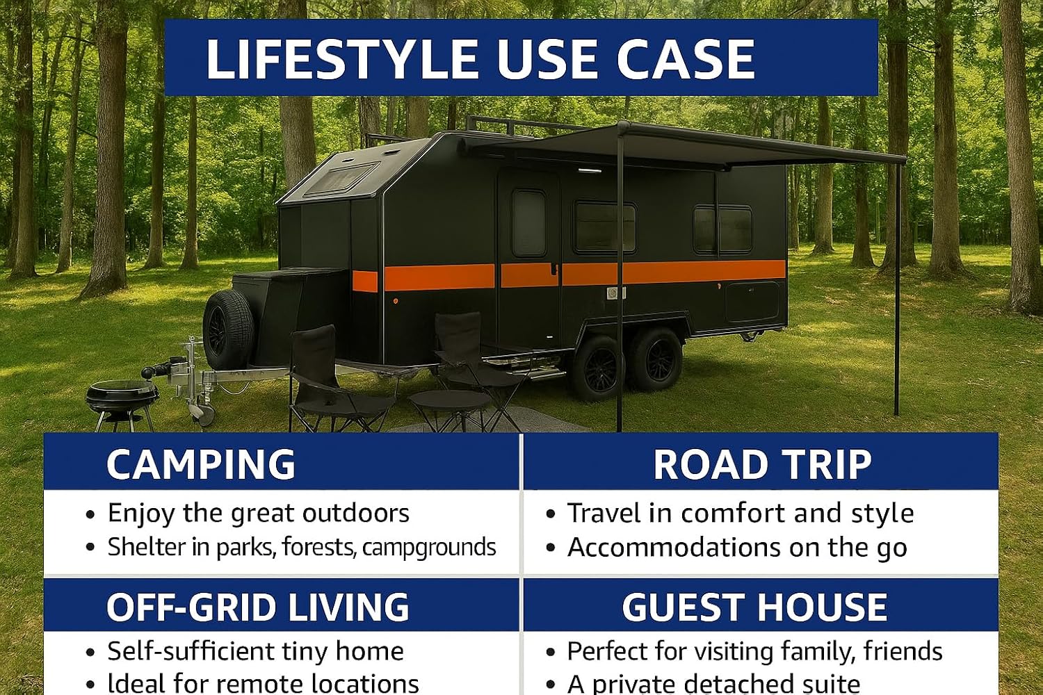 Trailer-Style Tiny Home (104 sq ft) – Portable Modular House with Kitchen, Toilet & Bed, Move-In Ready - Image 6