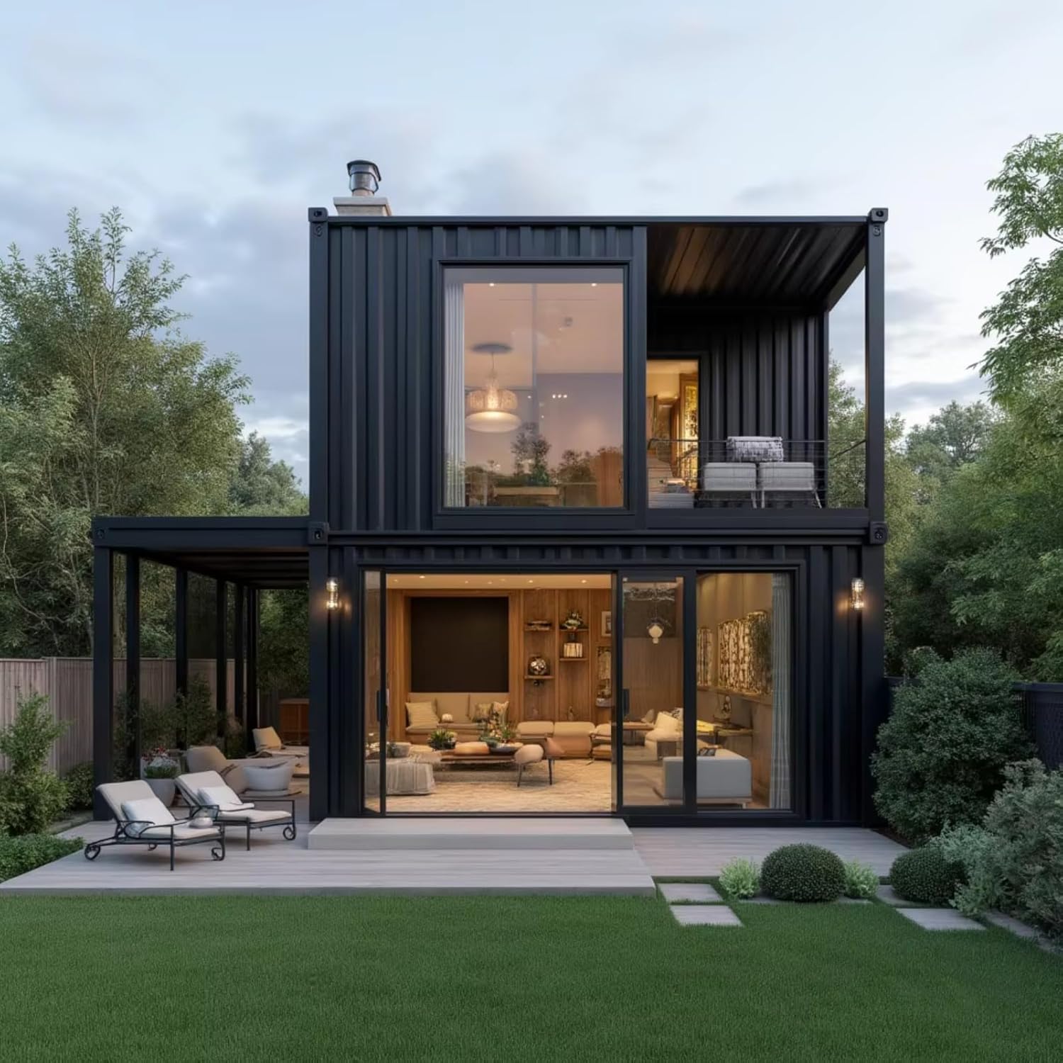 Expandable Container House (320 sq ft) – 2–3 Bedroom Modular Cabin with Kitchen & Bath - Image 3