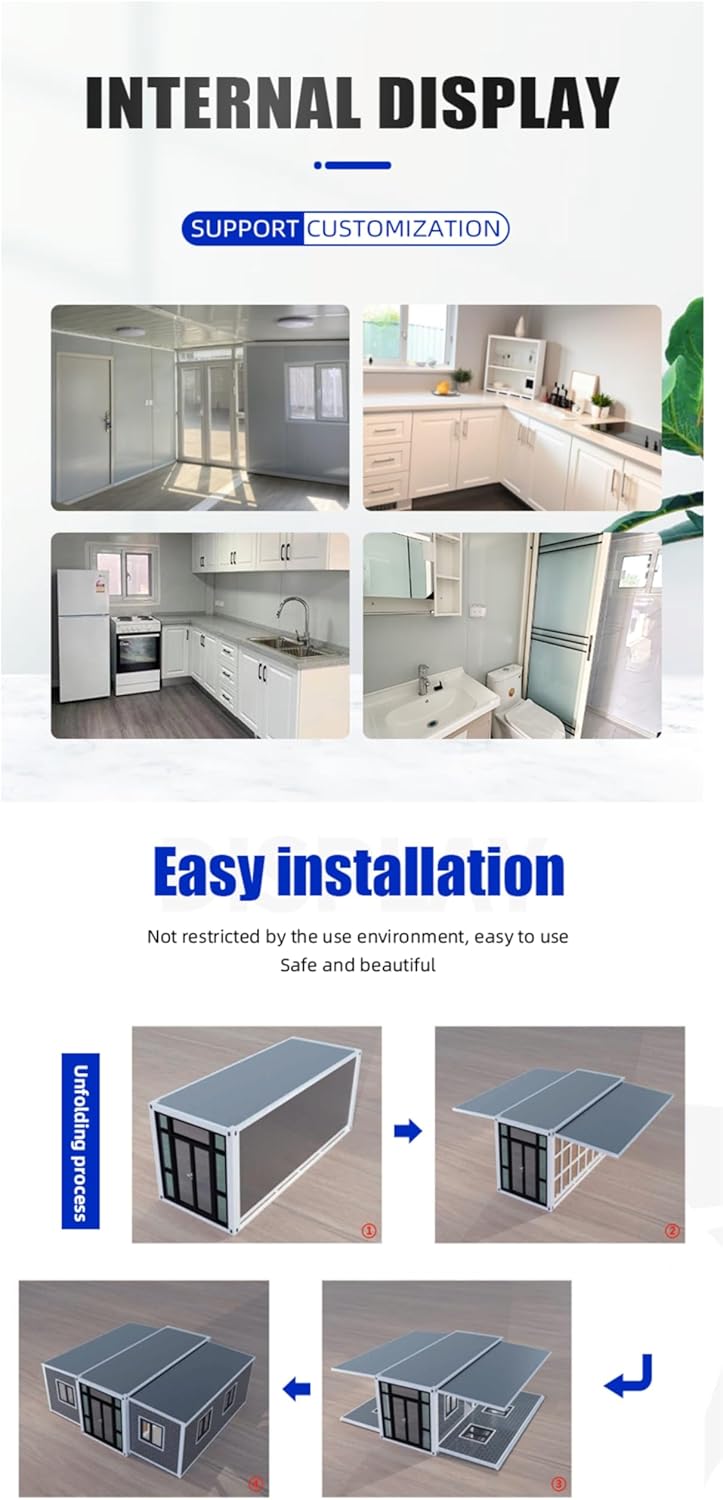 Expandable Container House (320 sq ft) – 2–3 Bedroom Modular Cabin with Kitchen & Bath - Image 6