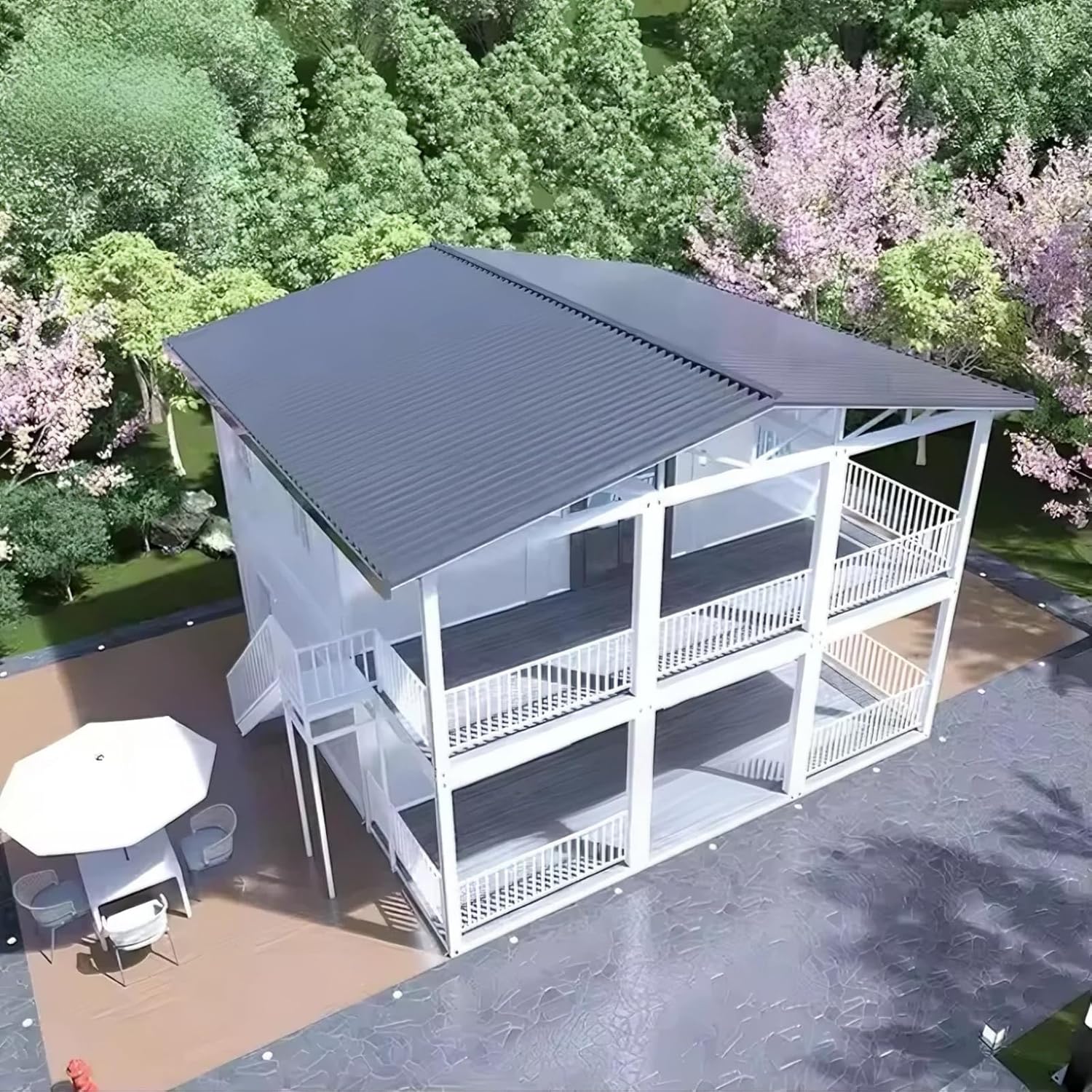 Luxury 2-Story Tiny House (400 sq ft) – Expandable Steel Frame Villa with 4–6 Bedrooms, Full Kitchen & Bathroom - Image 3