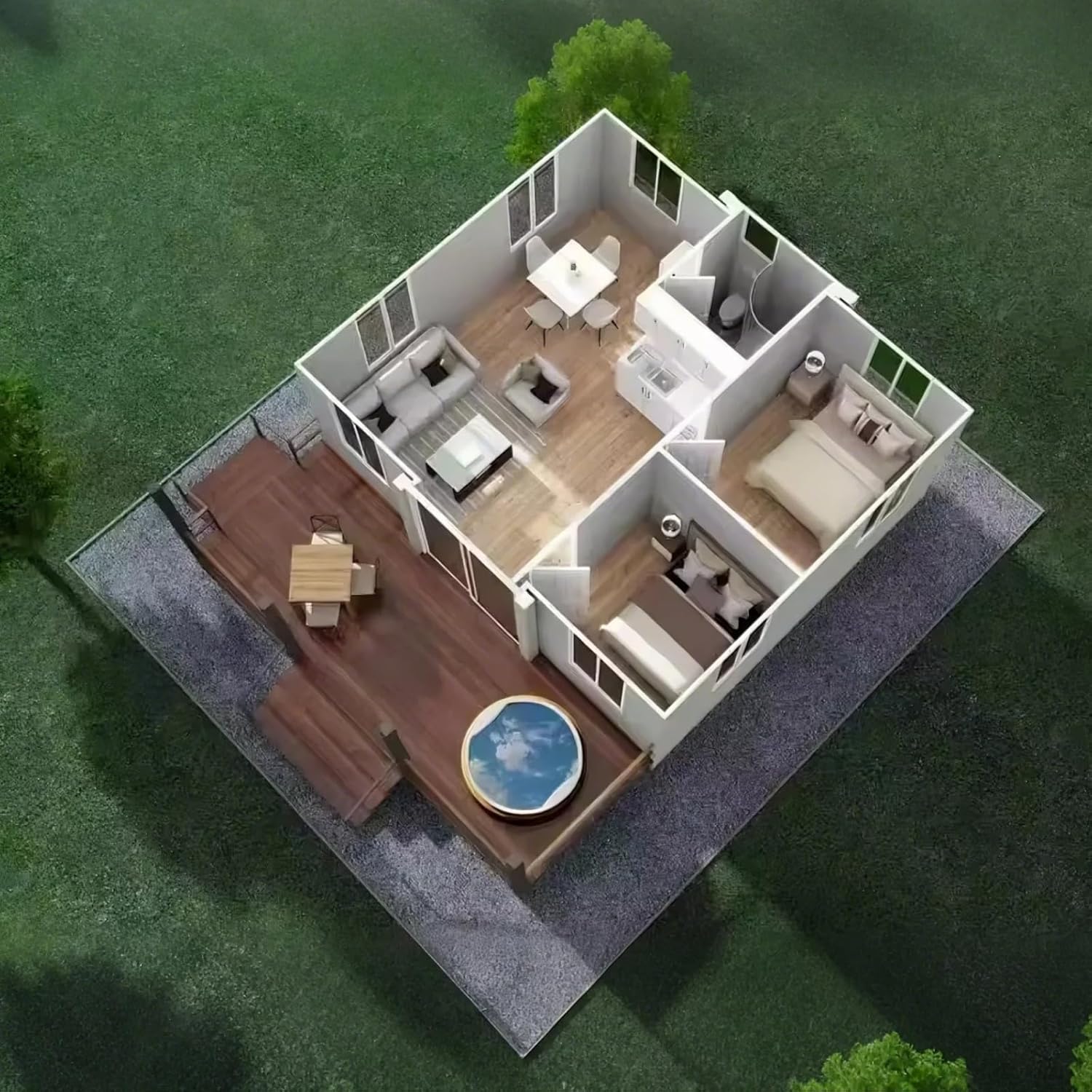 Luxury 2-Story Tiny House (400 sq ft) – Expandable Steel Frame Villa with 4–6 Bedrooms, Full Kitchen & Bathroom - Image 6