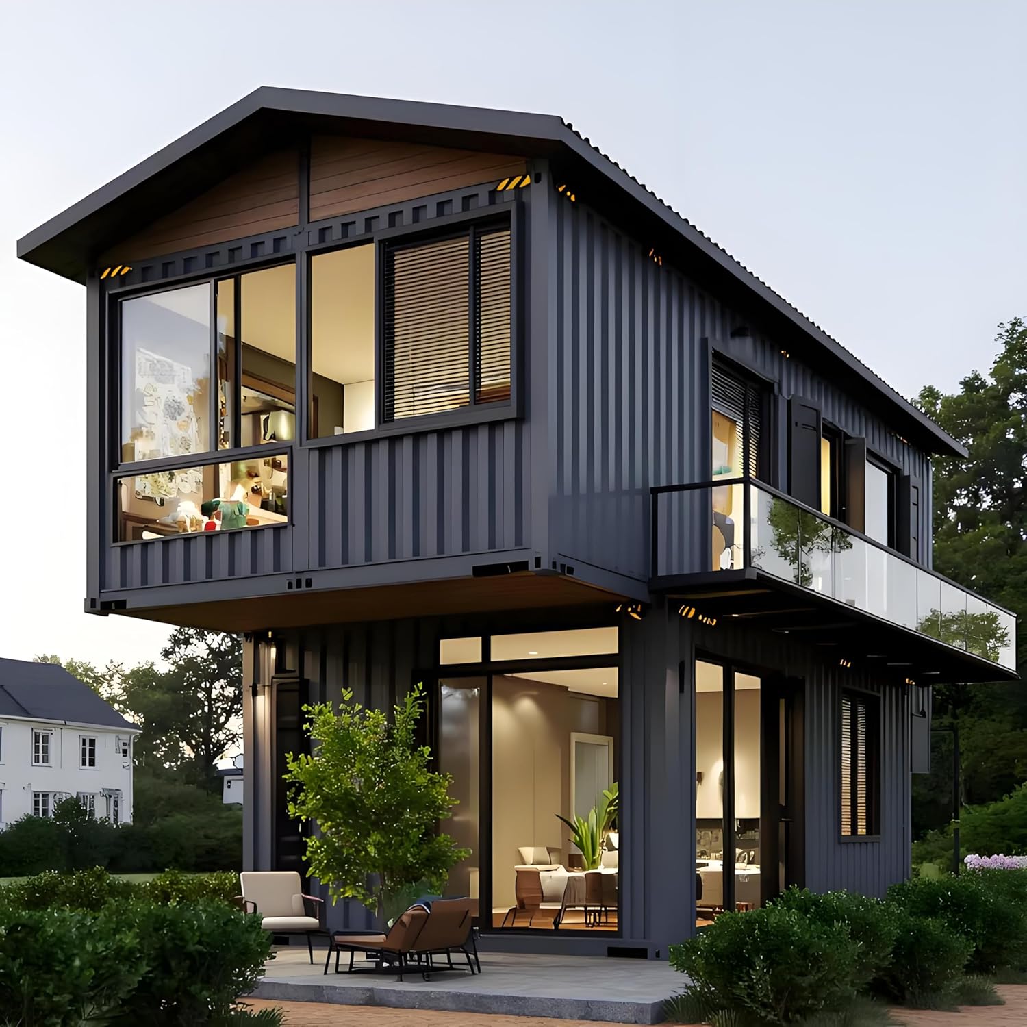 2-Storey Expandable Tiny Home (375 sq ft) – Steel Frame Villa with Kitchen, Bathroom & Custom Bedrooms