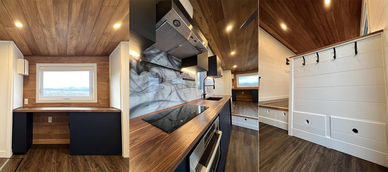 Tiny RV Mobile House with Downstairs Bedroom, Loft, Full Kitchen & Double-Pitched Roof (486 sq ft) – Family-Friendly Cedar & Steel Exterior - Image 5