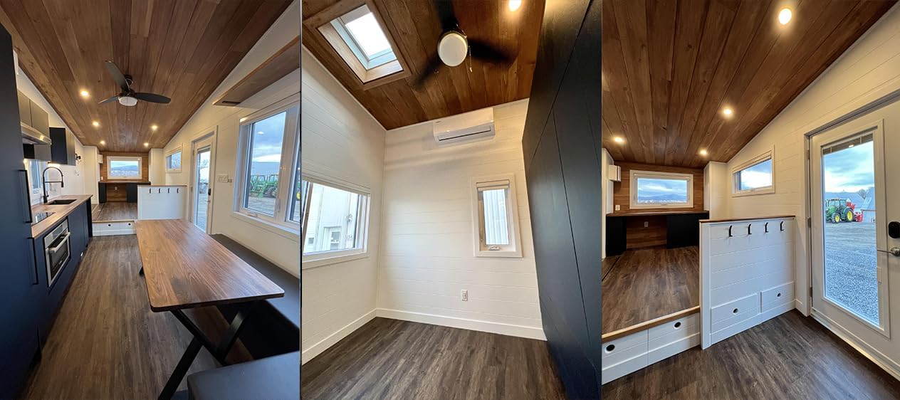 Tiny RV Mobile House with Downstairs Bedroom, Loft, Full Kitchen & Double-Pitched Roof (486 sq ft) – Family-Friendly Cedar & Steel Exterior - Image 7