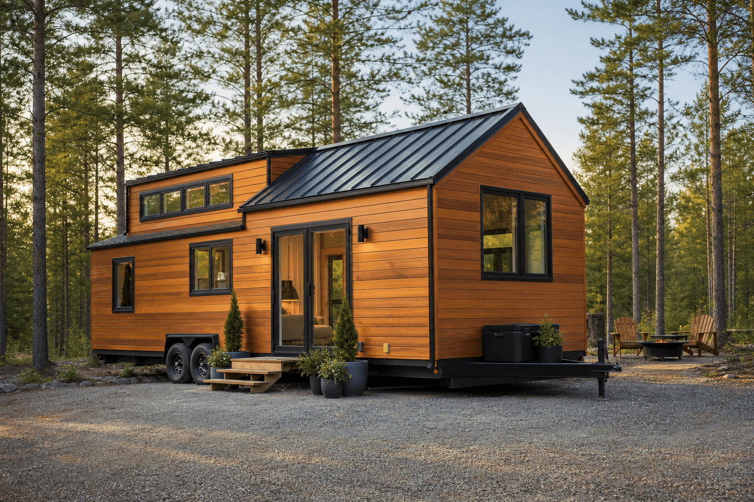 Modern tiny house exterior
