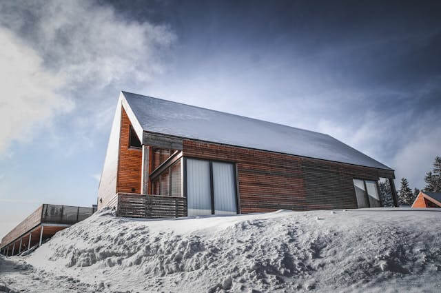 Colorado tiny house community with small homes, shared amenities, and scenic landscape