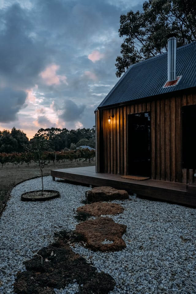New York tiny house community with small homes, shared amenities, and scenic landscape